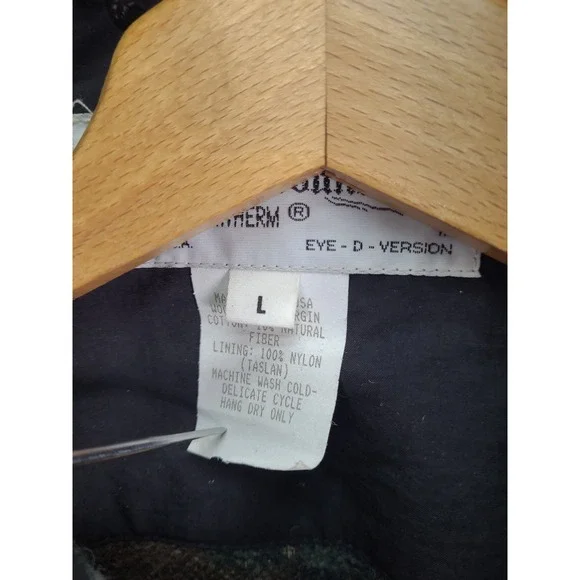 VTG King of the Mountain Wool Camo Hunting Shacket Mens Lg Damanged - Picture 3 of 16